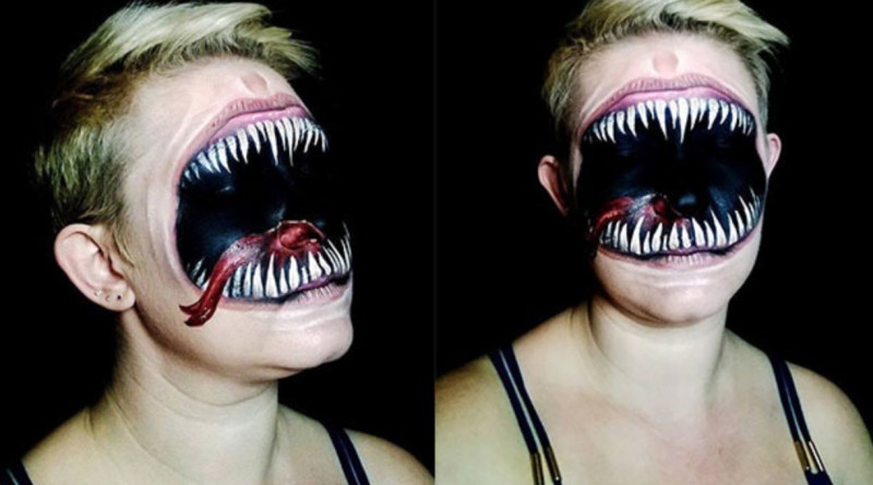Искусство: Невероятный фейс арт к Хеллоуину