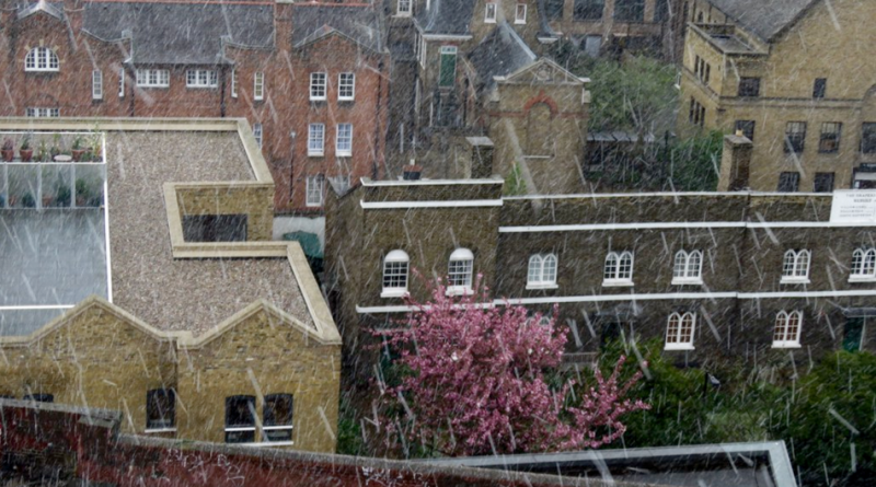 Сегодня в Лондоне пошел снег, и это не шутка! 26042016 Погода: Сегодня в Лондоне пошел снег, и это не шутка!
