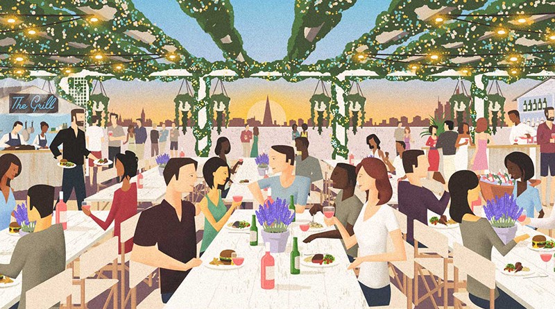 На крыше телевизионного центра BBC открывается новая закусочная 22042016 Досуг: На крыше телевизионного центра BBC открывается новая закусочная