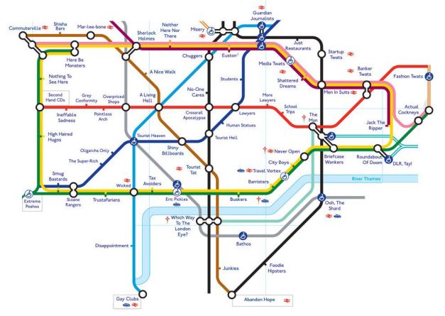 Юмор: Честная карта лондонского метро