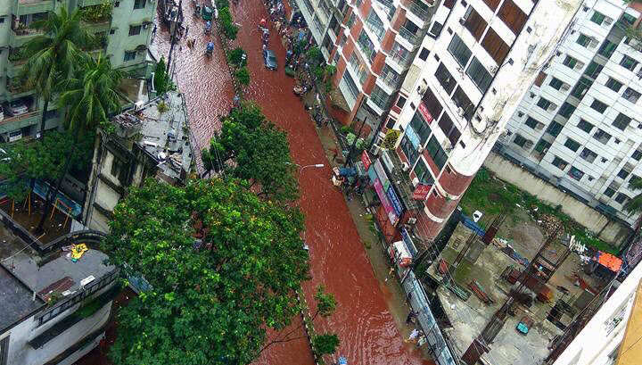 В мире: Жертвоприношения и дождь превратили улицы Бангладеша в реки крови