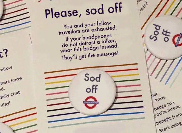 Юмор: Лондонцы предлагают остроумную замену значкам Tube Chat