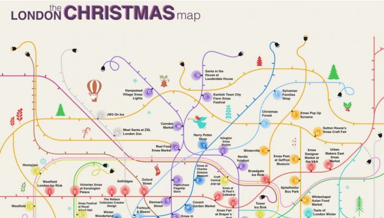 Досуг: Карта со всеми рождественскими мероприятиями в Лондоне