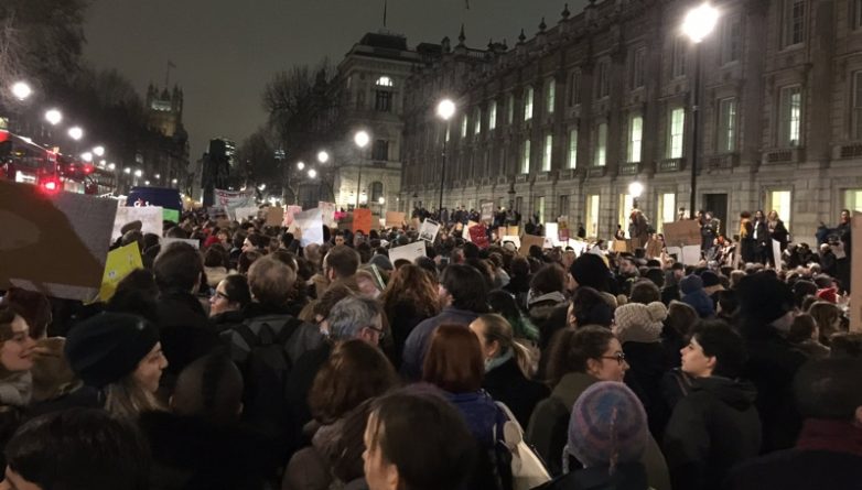 Общество: Тысячи лондонцев вышли на протест против иммиграционной политики Трампа