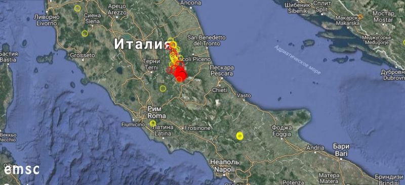 В мире: В Италии произошли три мощных землетрясения