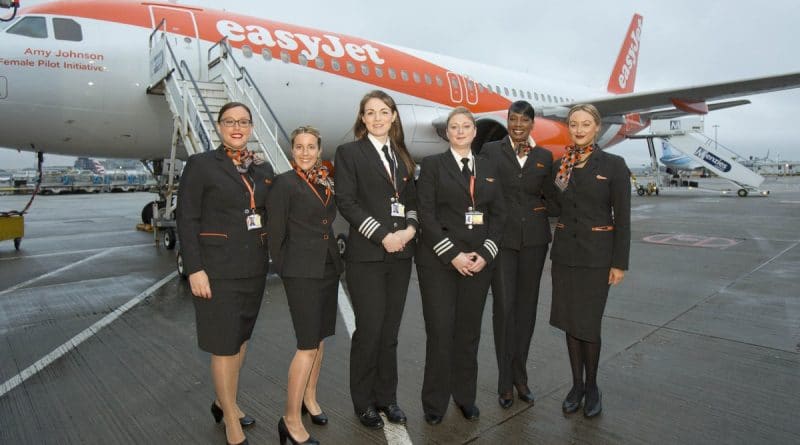 EasyJet запустили полностью женский рейс в честь международного женского дня 08032017 Популярное: EasyJet запустили полностью женский рейс в честь международного женского дня