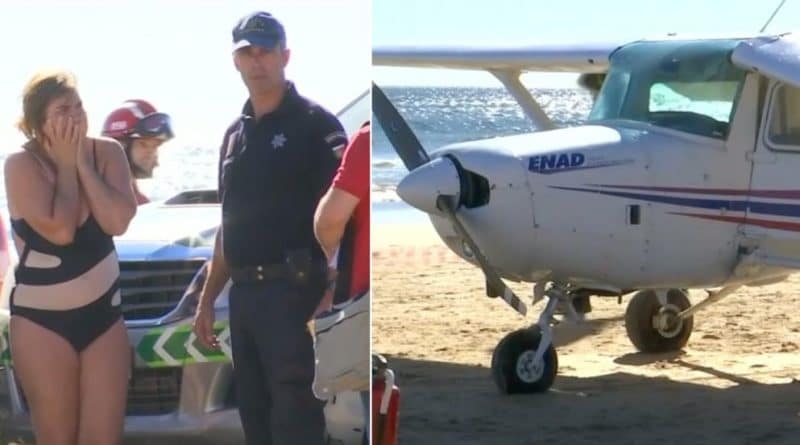 В мире: Самолет упал на пляж с отдыхающими: погибли двое