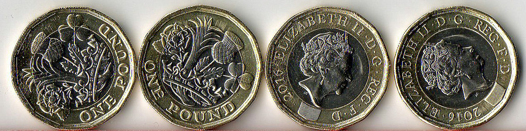 Новые однофунтовые монеты имеют массу дефектов