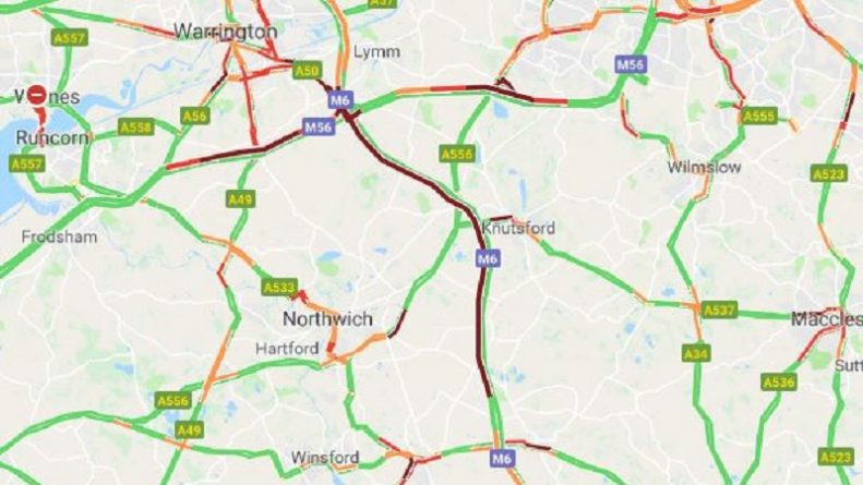 Происшествия: Значительные задержки на трассе М6 на северо-западе Англии