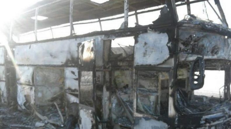 Происшествия: В Казахстане в горящем автобусе погибли 52 человека (видео)