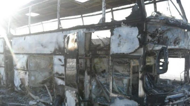 Происшествия: В Казахстане в горящем автобусе погибли 52 человека (видео)