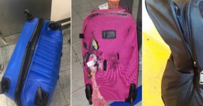 Общество: Пассажиры Манчестерского аэропорта делятся доказательствами варварского обращения грузчиков с их багажом (видео)