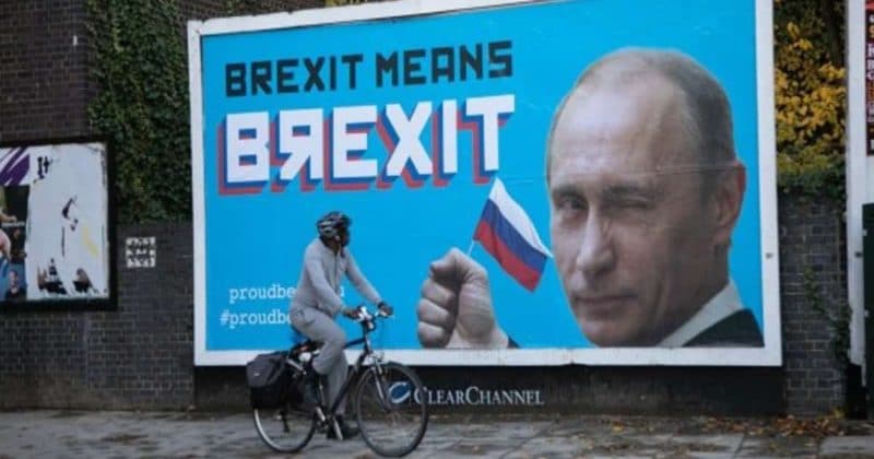 Общество: В Лондоне появились билборды с Путиным на тему Brexit с тайным подтекстом