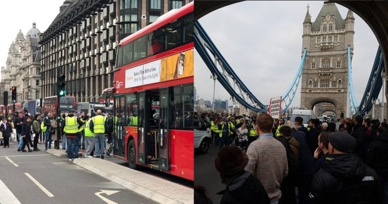 Общество: Желтые жилеты по-лондонски: группа протестующих перекрыла движение в центральном Лондоне