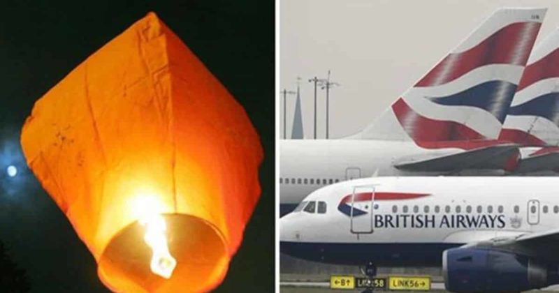 Общество: Самолет British Airways едва не столкнулся с китайским фонариком на высоте в 20 тысяч футов