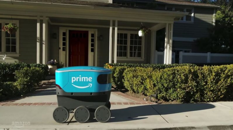 Общество: Amazon начал доставлять заказы с помощью 6-колесного робота-курьера Scout