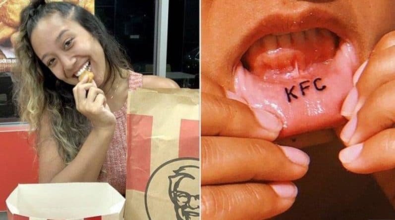 Общество: Девушка с татуировкой KFC надеется на бесплатный фаст-фуд от сети ресторанов