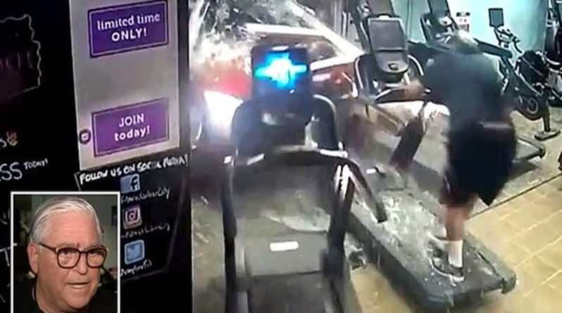 В мире: Mercedes SUV пробил окно фитнес-центра, сбросив мужчину с беговой дорожки (видео)