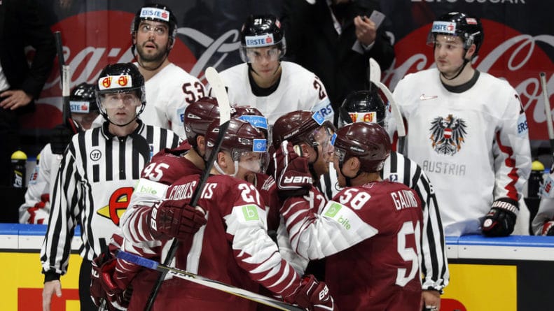 Общество: Сборная Латвии взяла верх нал Австрией на ЧМ-2019 по хоккею