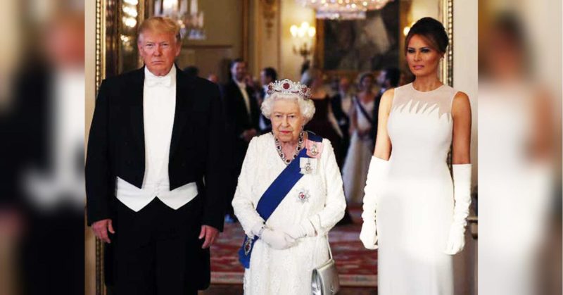 Общество: Троллинг высокого класса: Елизавета II встречала Трампа в "особенной" короне с 96 рубинами