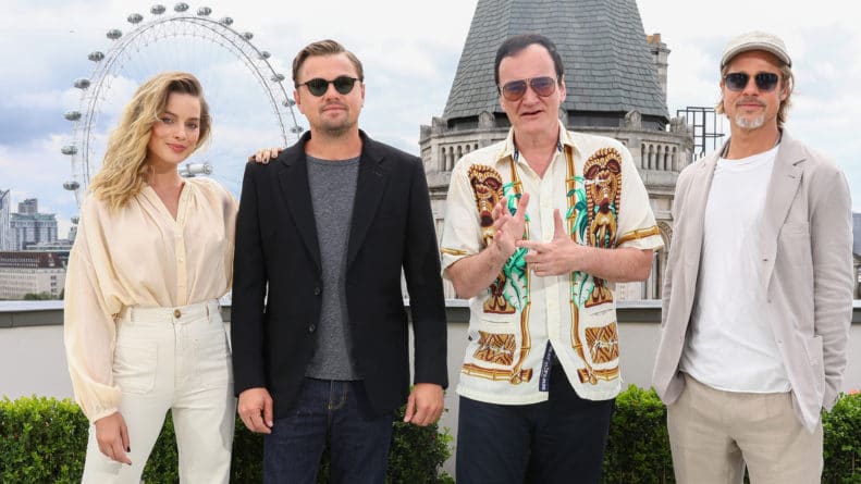 Общество: Фантастическая четверка: Робби, Ди Каприо, Питт и Тарантино посетили премьеру фильма в Лондоне