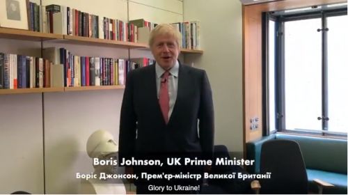 Общество: Британский премьер обратился к украинцам с бандеровским лозунгом