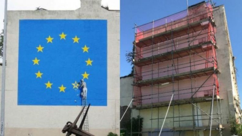 Общество: В Британии закрасили знаменитое граффити Бэнкси