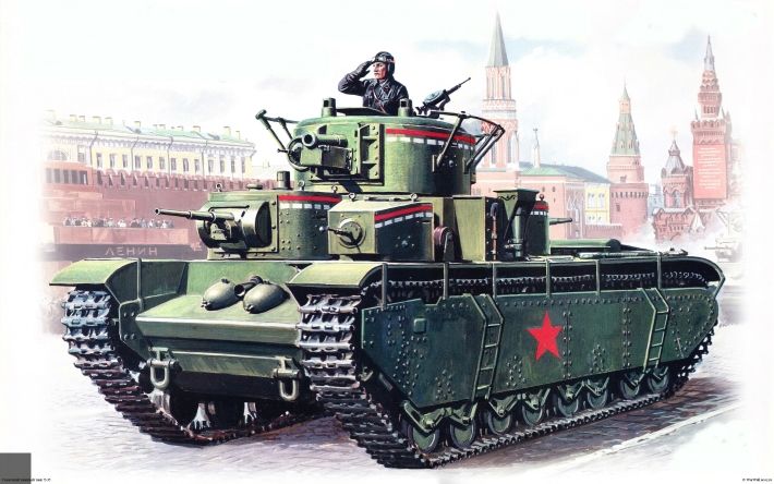 Общество: В СМИ рассказали о пятибашенном тяжелом танке Т-35