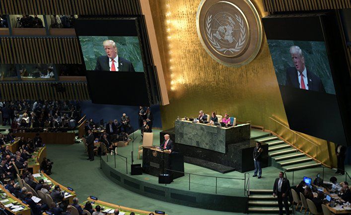 Общество: Washington Post (США): президент Трамп выступает на 74-й ежегодной Генеральной Ассамблее США в Нью-Йорке