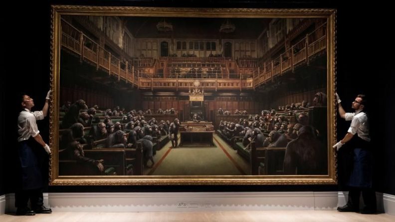 Общество: Картину Бэнкси о парламенте Британии продали за рекордную сумму
