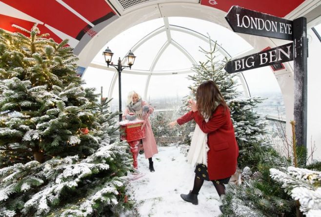 Общество: Лондонское колесо обозрения дарит рождественский аттракцион  счастливчикам