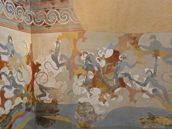 Общество: На греческой фреске минойской эпохи опознали живущих в Индии обезьян