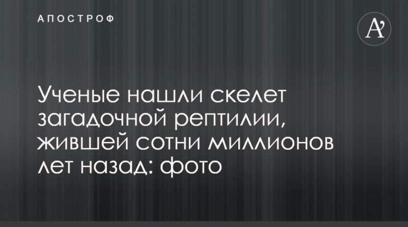 Общество: Ученые нашли скелет загадочной рептилии, жившей сотни миллионов лет назад: фото