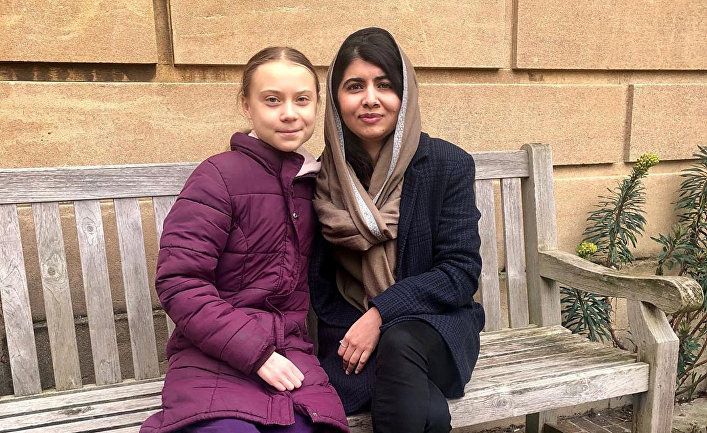 Общество: News Thump (Великобритания): Грета Тунберг и Малала Юсафзай встретились обсудить мальчишек, макияж и пони