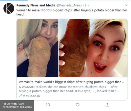 Общество: Жительница Англии назвала огромную картофелину членом своей семьи