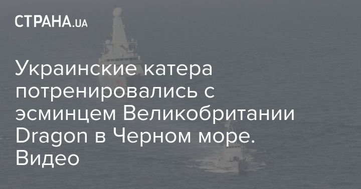 Общество: Украинские катера потренировались с эсминцем Великобритании Dragon в Черном море. Видео