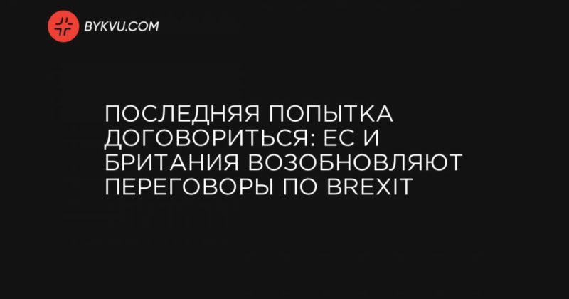 Последняя попытка договориться: ЕС и Британия возобновляют переговоры по Brexit 06122020 Общество: Последняя попытка договориться: ЕС и Британия возобновляют переговоры по Brexit