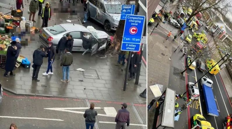 Общество: В Лондоне выехавший на тротуар автомобиль сбил пятерых пешеходов