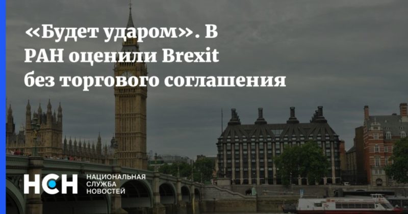 Общество: «Будет ударом». В РАН оценили Brexit без торгового соглашения