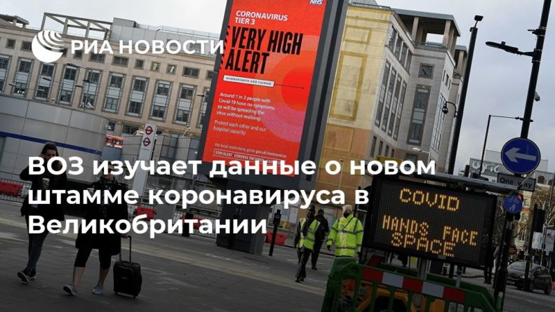 ВОЗ изучает данные о новом штамме коронавируса в Великобритании 20122020 Общество: ВОЗ изучает данные о новом штамме коронавируса в Великобритании