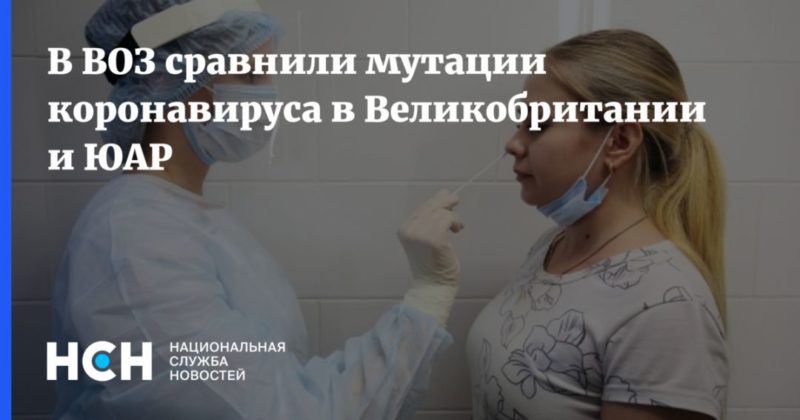 Общество: В ВОЗ сравнили мутации коронавируса в Великобритании и ЮАР