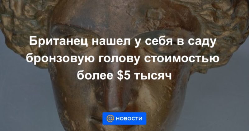 Общество: Британец нашел у себя в саду бронзовую голову стоимостью более $5 тысяч