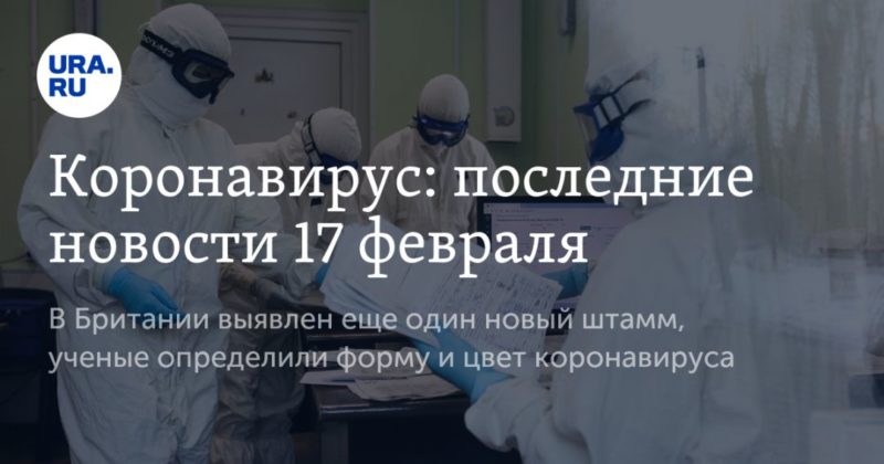 Коронавирус: последние новости 17 февраля. В Британии выявлен еще один новый штамм, ученые определили форму и цвет коронавируса 16022021 Общество: Коронавирус: последние новости 17 февраля. В Британии выявлен еще один новый штамм, ученые определили форму и цвет коронавируса