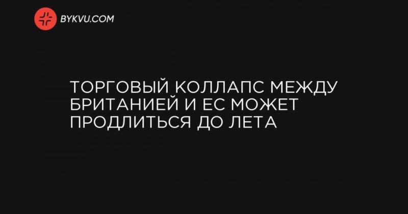 Общество: Торговый коллапс между Британией и ЕС может продлиться до лета