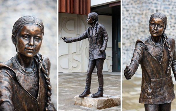 Общество: В Британии появился памятник Грете Тунберг