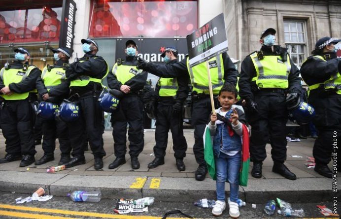 Общество: В Лондоне прошли демонстрации в поддержку палестинцев