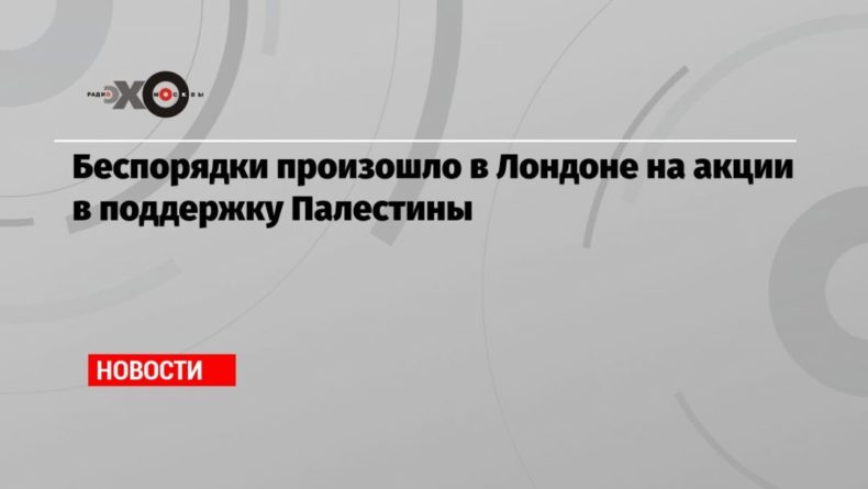 Беспорядки произошло в Лондоне на акции в поддержку Палестины 16052021 Общество: Беспорядки произошло в Лондоне на акции в поддержку Палестины