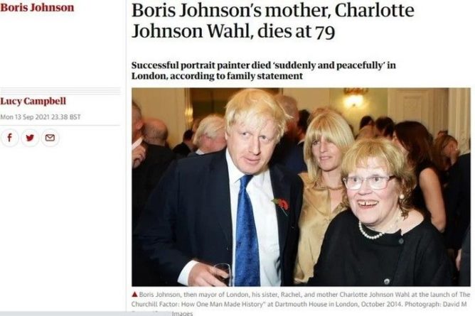 Общество: Страдающая Паркинсоном мать Бориса Джонсона умерла в больнице Лондона