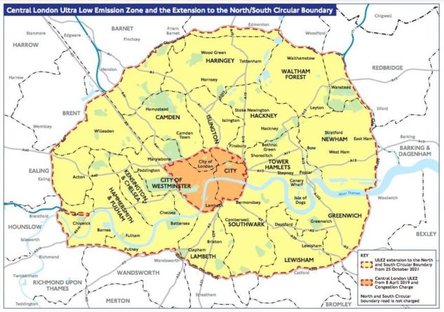 Общество: В Лондоне расширена экологически чистая зона ULEZ