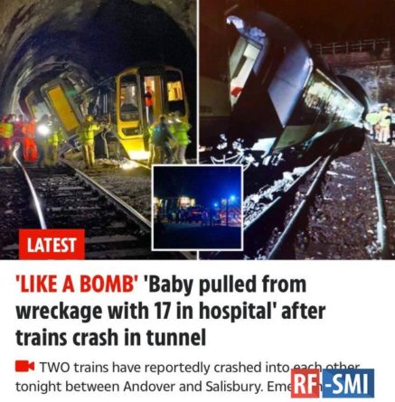 Общество: Два поезда столкнулись в туннеле возле английского города Солсбери